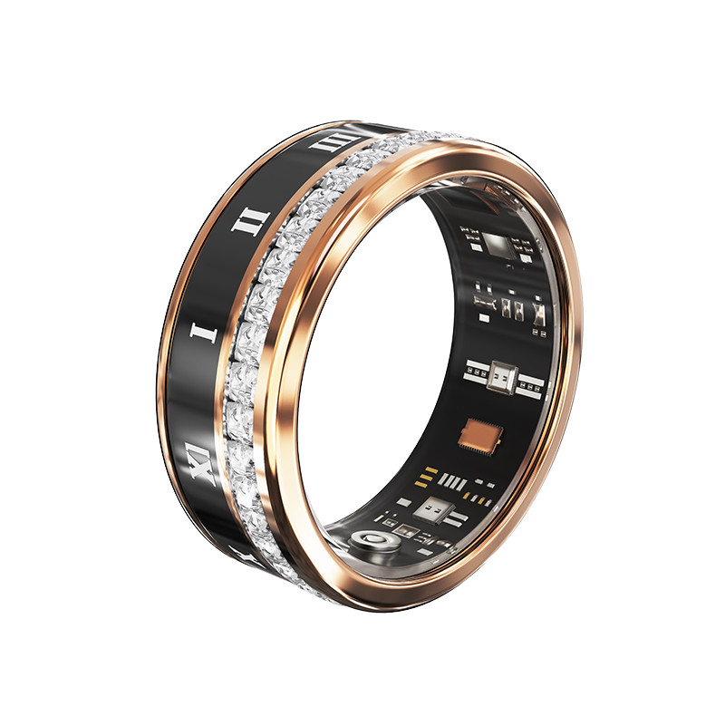 حلقه هوشمند اسمارت رینگ مدلV2-diamond رنگ نقره ای مشکی
