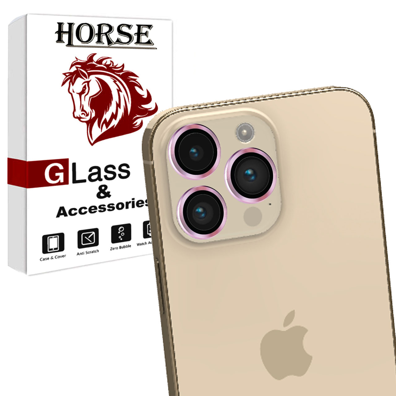 محافظ لنز دوربین هورس مدل RINGHORS مناسب برای گوشی موبایل اپل iPhone 14 Pro