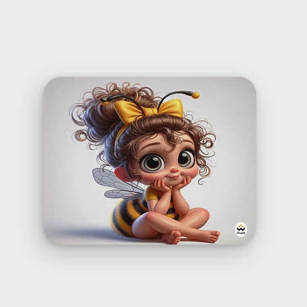 ماوس پد شادیت مدل زنبور عسل کیوت کد 02 سایز 24*19 سانتی متر