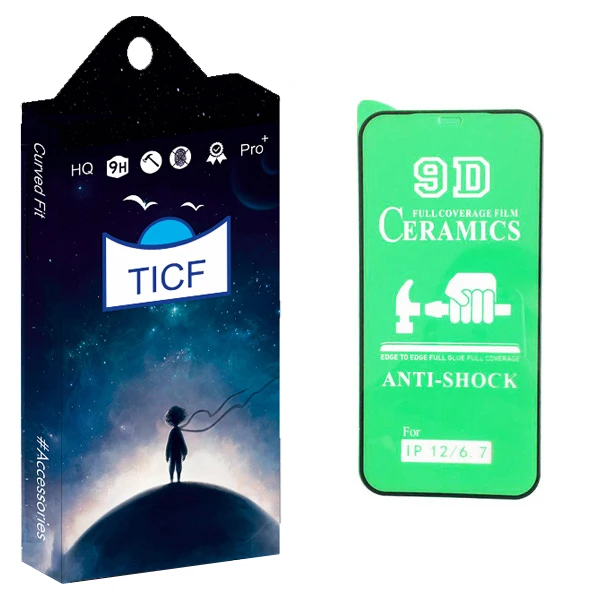 محافظ صفحه نمایش 9D تی ای سی اف مدل +HD مناسب برای گوشی موبایل اپل iphone 12 / 12 pro