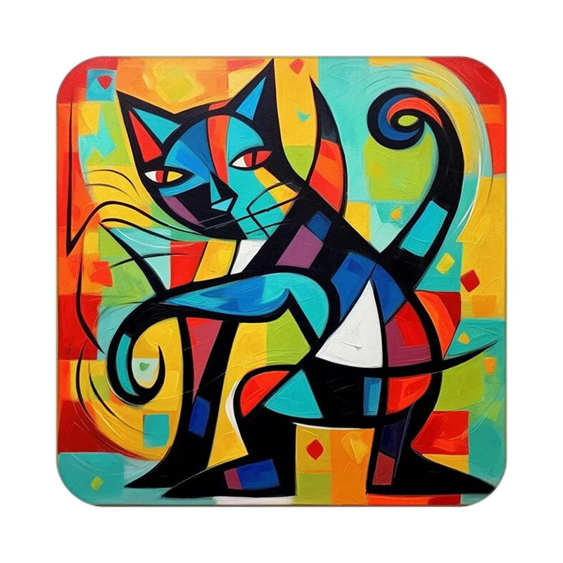 زیر لیوانی کاکتی طرح حیوانات رنگی مدل mp26020