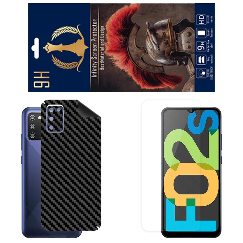 برچسب پوششی اینفینیتی مدل FC مناسب برای گوشی موبایل سامسونگ Galaxy F02S به همراه محافظ صفحه نمایش