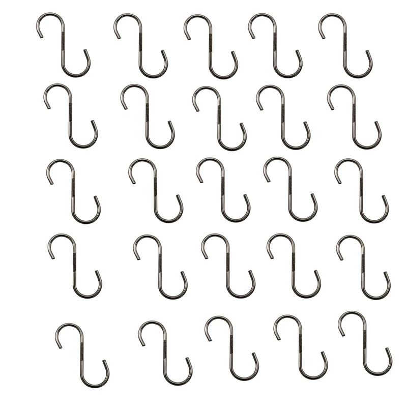 قلاب آویز آشپزخانه مدل داگ طرح اس شکل کد YP-RIZ-3.5CM مجموعه 25 عددی