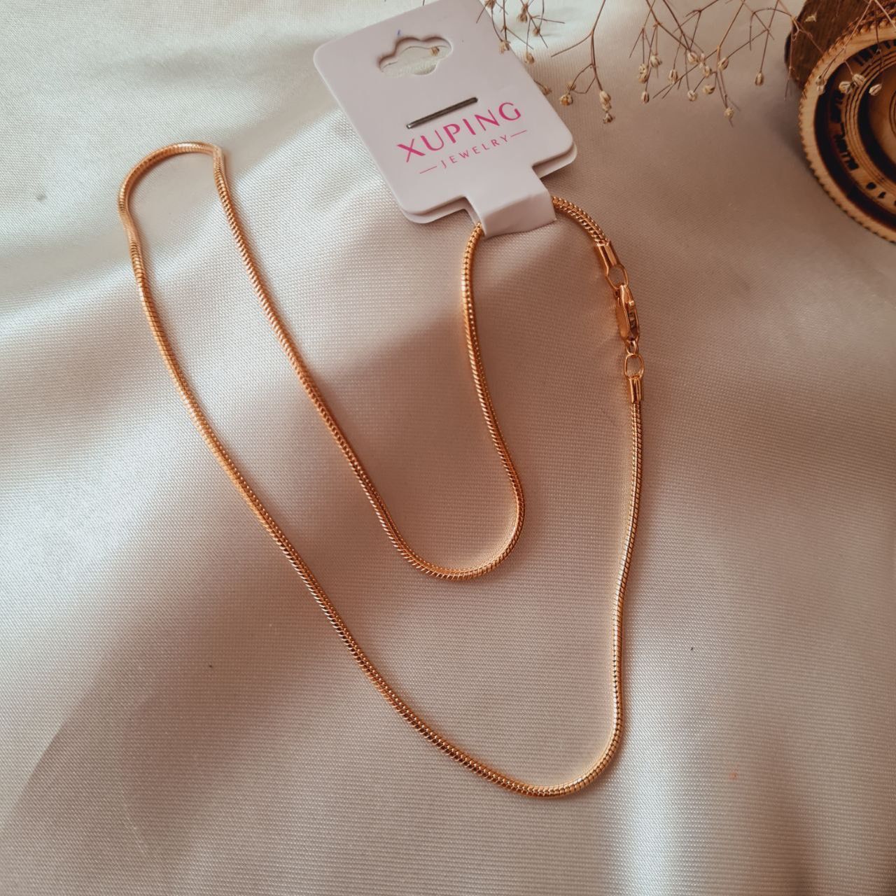 زنجیر زنانه ژوپینگ مدل هرینگبون کد MB -  - 5