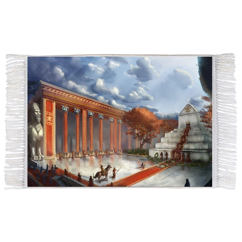 فرش ماشینی دیوارکوب مدل m3009 طرح آرامگاه کوروش بزرگ در پاسارگاد 