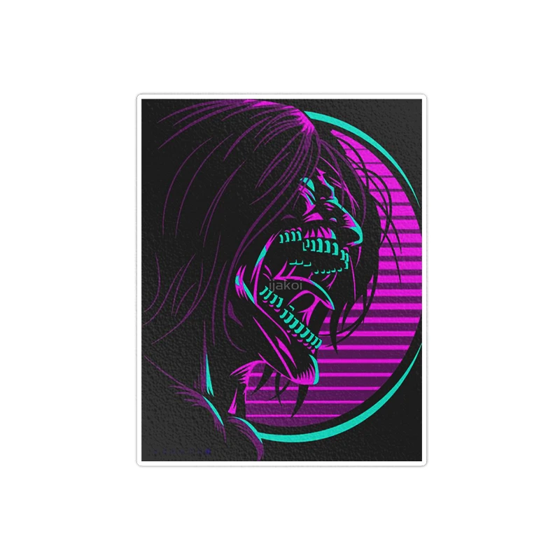    استیکر لپ تاپ ویندی دیزاین طرح attack on titan مدل vindi946
