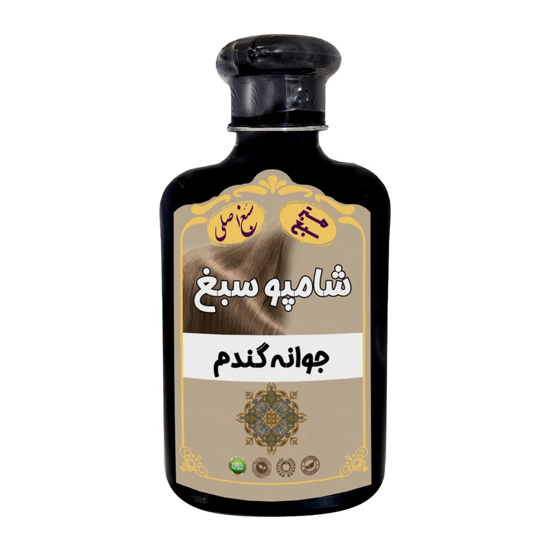 شامپو تقویت کننده و ضد ریزش مو سبغ مدل جوانه گندم مناسب برای انواع مو حجم 250 میلی لیتر