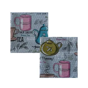 دستمال نظافت خانه و آشپزخانه پنبه‌ مدل 170103 بسته 2 عددی