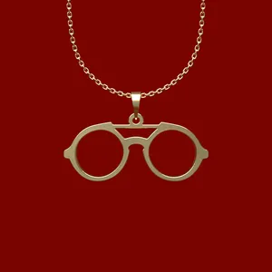 گردنبند طلا 18 عیار زنانه مدوپد مدل عینک کد Q2-1-1182