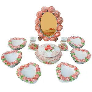 مجموعه ظروف هفت سین 10 پارچه مدل رز لایت