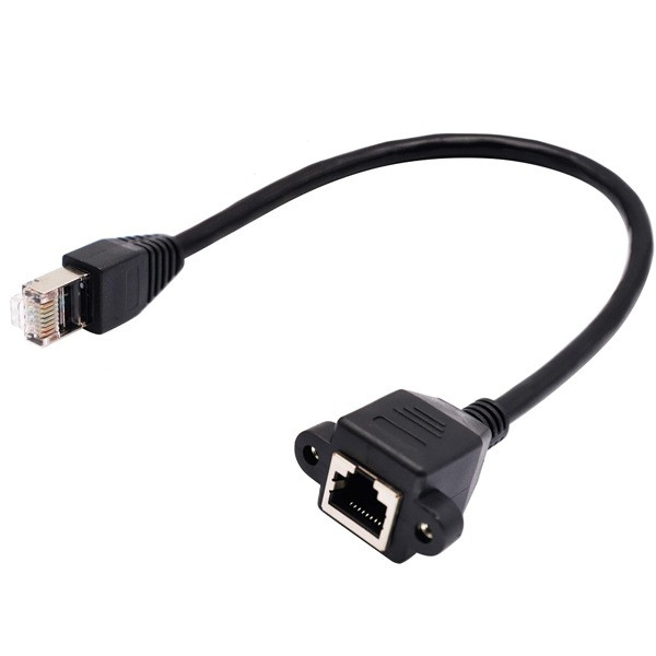 کابل افزایش طول شبکه cat6 مدل قابل پیچ طول ۰.۵ متر