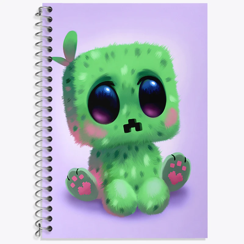 دفتر زبان 50 برگ خندالو مدل سه خط طرح ماینکرافت (Minecraft) کد N5983