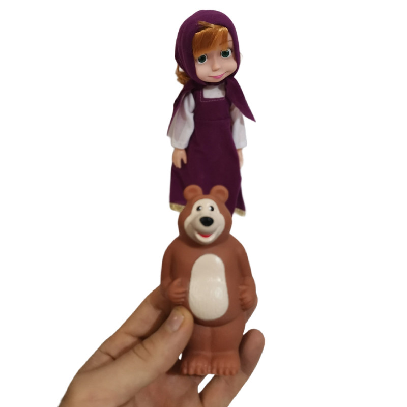 عروسک میشاماشا کد 216 ارتفاع 32 سانتی متر مجموعه 2 عددی