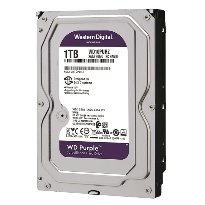 هارد دیسک اینترنال وسترن دیجیتال مدل WD10PURZ ظرفیت 1 ترابایت