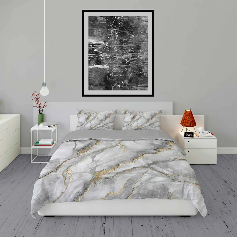 سرویس روتختی مدل کلود ماربل DF20 دو نفره 6 تکه