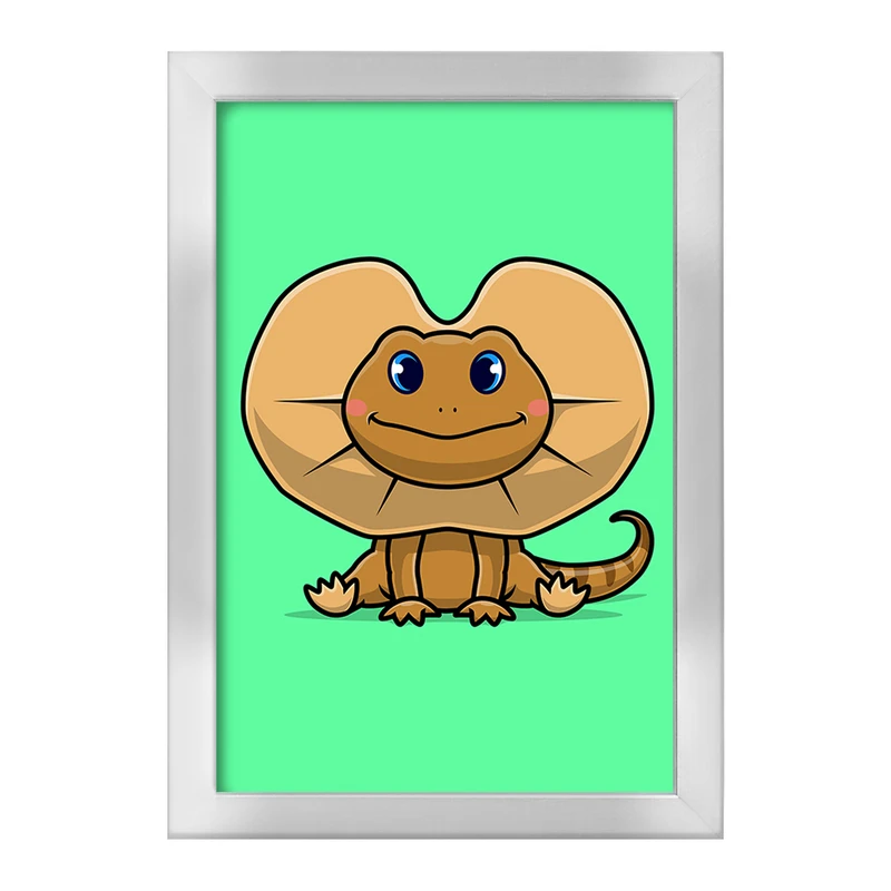 تابلو خندالو طرح حیوانات بامزه مارمولک کد 29642