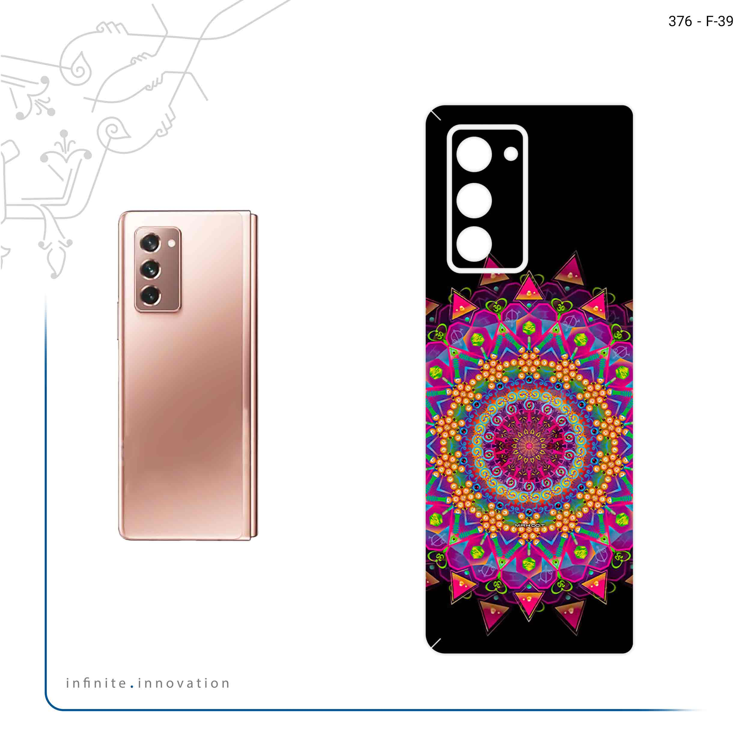 برچسب پوششی ماهوت مدل Mandala Design 5 مناسب برای گوشی موبایل سامسونگ Galaxy Z FOLD 2