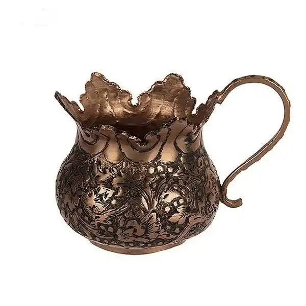 سرویس چایخوری 8 پارچه قلمزنی مدل دایره ای