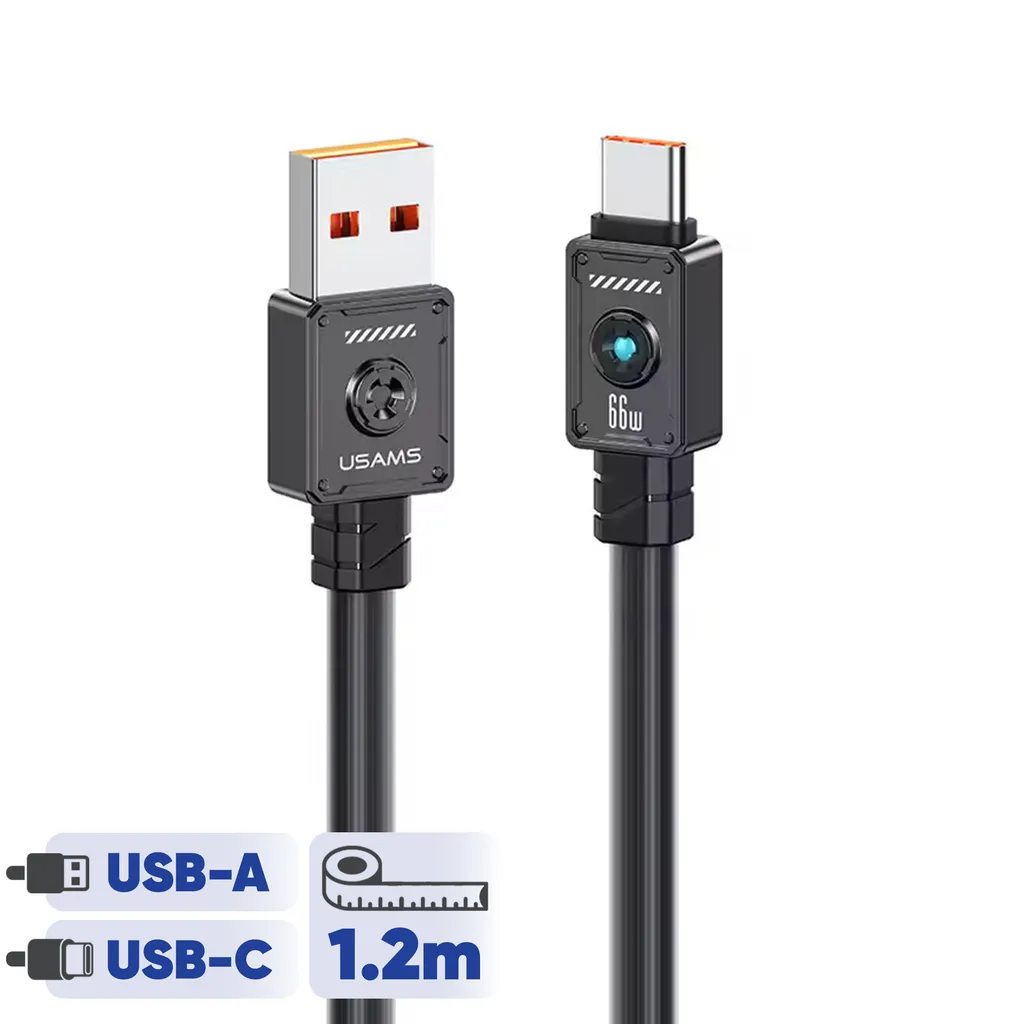 کابل تبدیل USB به USB-C یوسمز مدل US-SJ686-66W طول 1.2 متر