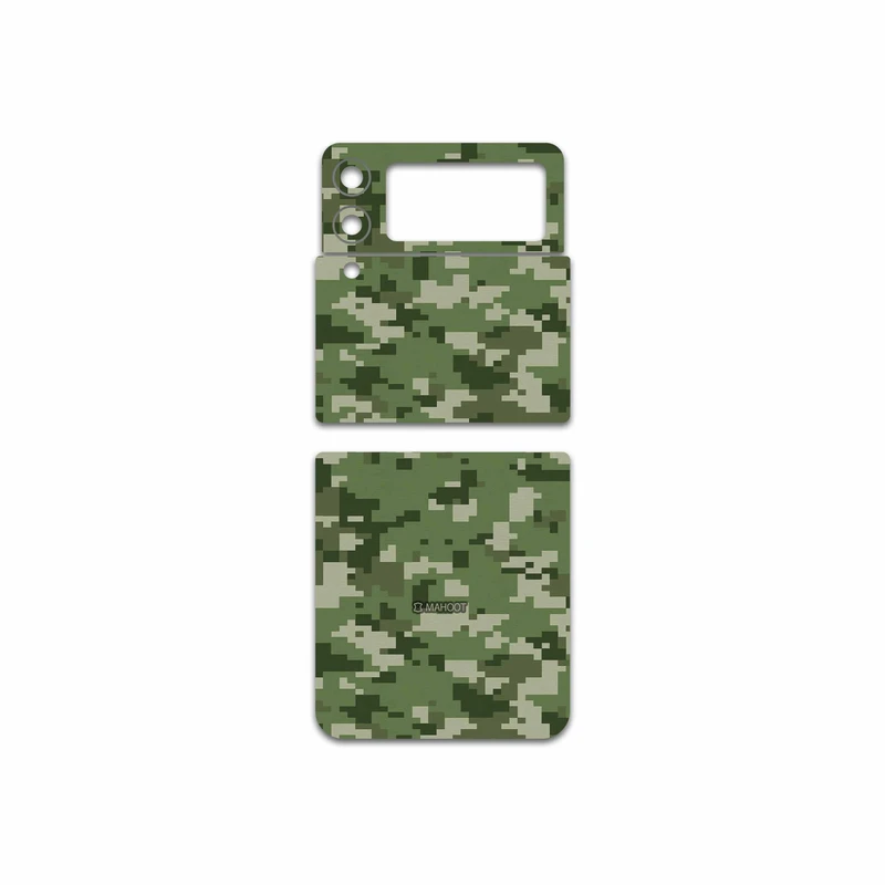 برچسب پوششی ماهوت مدل Army-Green-Pixel مناسب برای گوشی موبایل سامسونگ Galaxy Z Flip3 5G