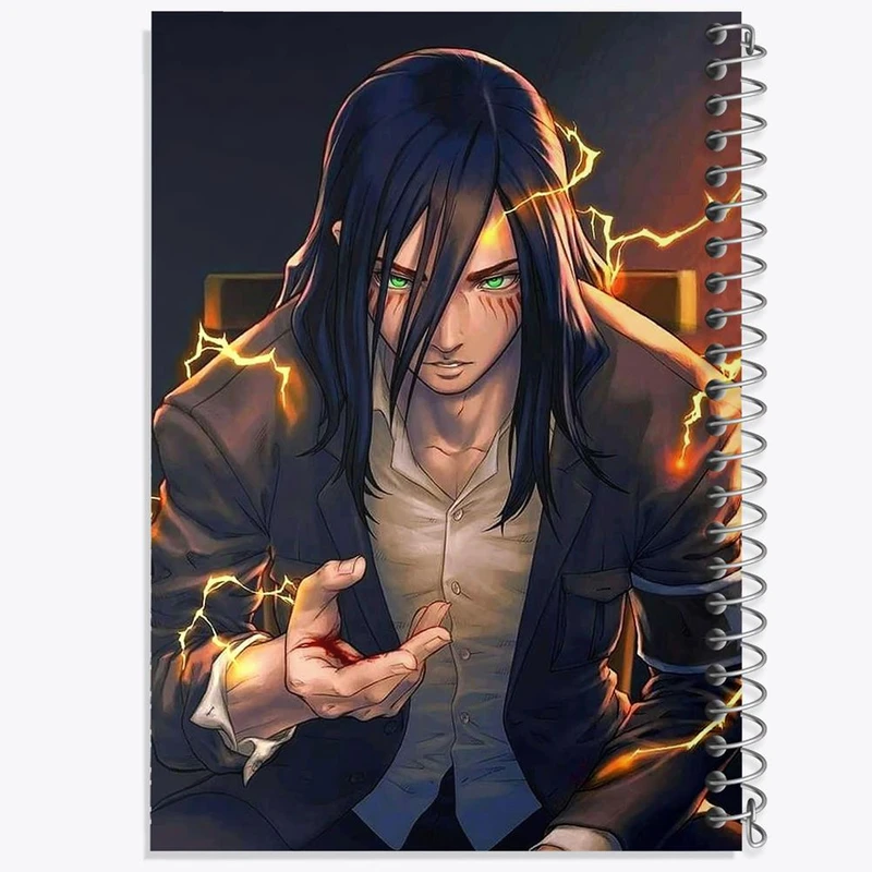 دفتر ژورنال نویسی 50 برگ خندالو مدل نقطه ای طرح ارن یگر انیمه اتک آن تایتان کد 13244