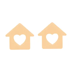 گوشواره طلا 18 عیار زنانه باراد زر مدل خانه BZ61