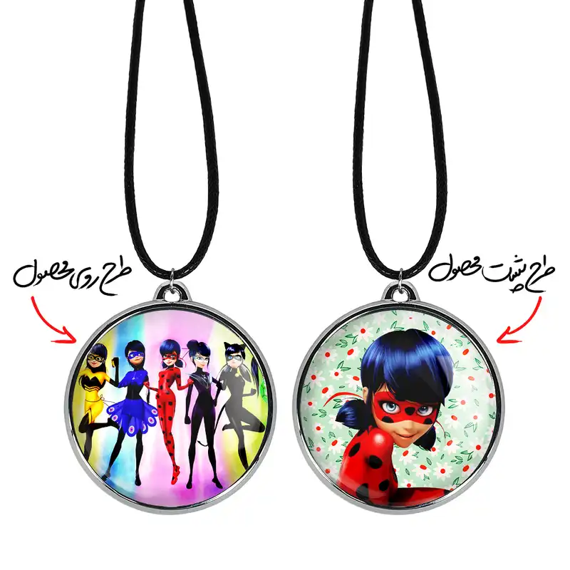 گردنبند خندالو مدل دختر کفشدوزکی و پسر گربه ای کد 34383439