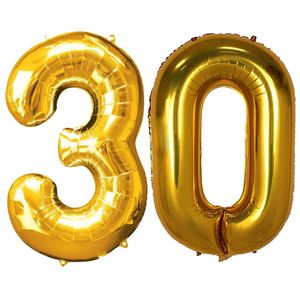 بادکنک فویلی مسترتم طرح عدد 30 پلاس مجموعه 2 عددی