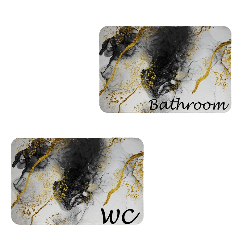   پادری طرح حمام و سرویس بهداشتی کد 8759 سایز 80x50 سانتی متر مجموعه دو عددی