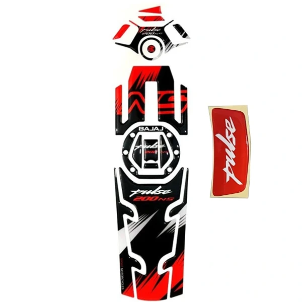 برچسب باک و شلگیر موتور سیکلت وارون مدل B-31-BLK-RD مناسب برای پالس ان اس 200 بسته 17 عددی