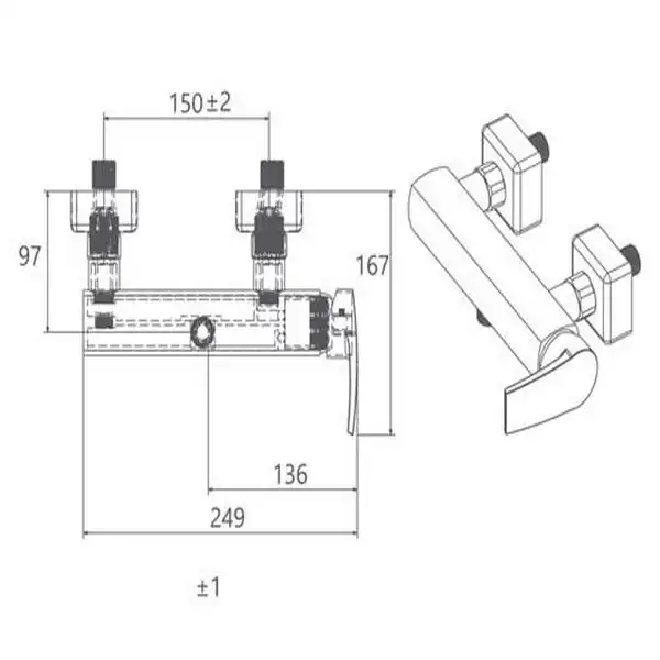 شیر سرویس بهداشتی شودر مدل یونیک پلاس
