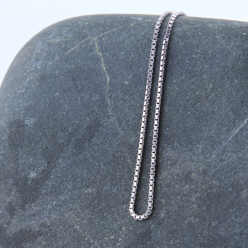 زنجیر نقره زنانه مدل ونیزی ریزبافت ایتالیایی کد ZR_078