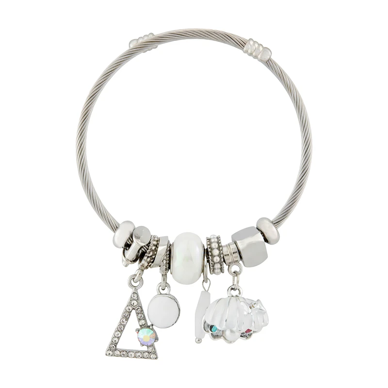 دستبند النگویی زنانه مدل پاندورا طرح مثلثی کد 2151