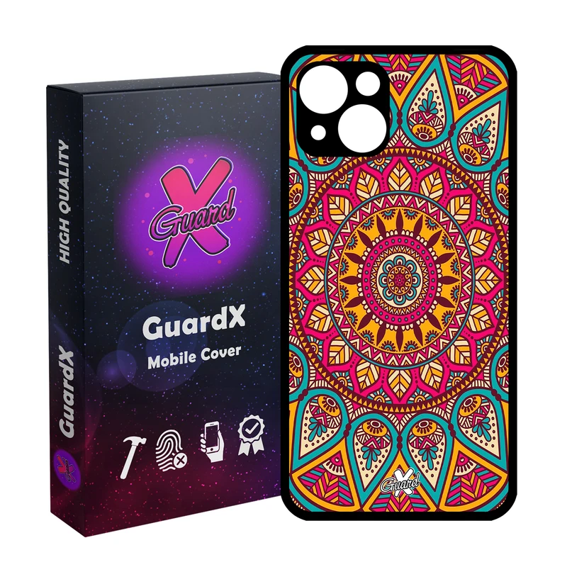 کاور گارد ایکس طرح Mandala مدل Glass10131 مناسب برای گوشی موبایل اپل iPhone 13