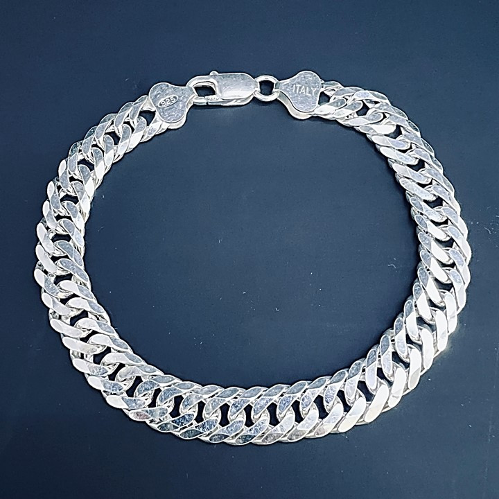 دستبند نقره مردانه کد glsr-620