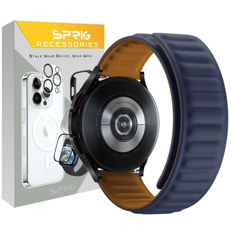 بند اسپریگ مدل Magnetic Loop مناسب برای ساعت هوشمند سامسونگ Galaxy Watch 4/5/6/7/FE سایز 40/43/44/46/47 میلی متری