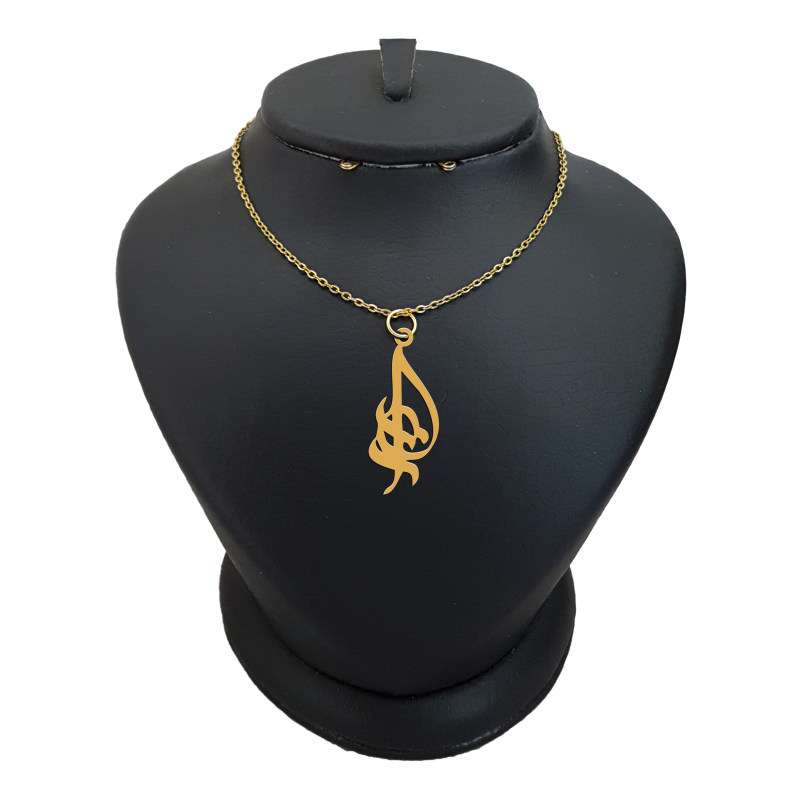 گردنبند طلا 18 عیار دخترانه لیردا مدل اسم رزا کد akm 149