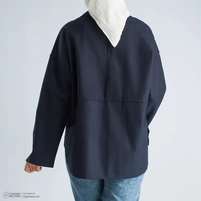 پالتو زنانه گردیه مدل 330107 رنگ سرمه ای