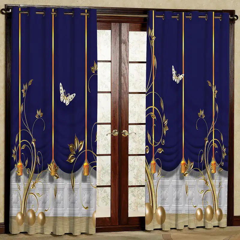 پرده مدل طرحدار مخمل پانچی کد 2550 سایز 200x140 سانتی متر