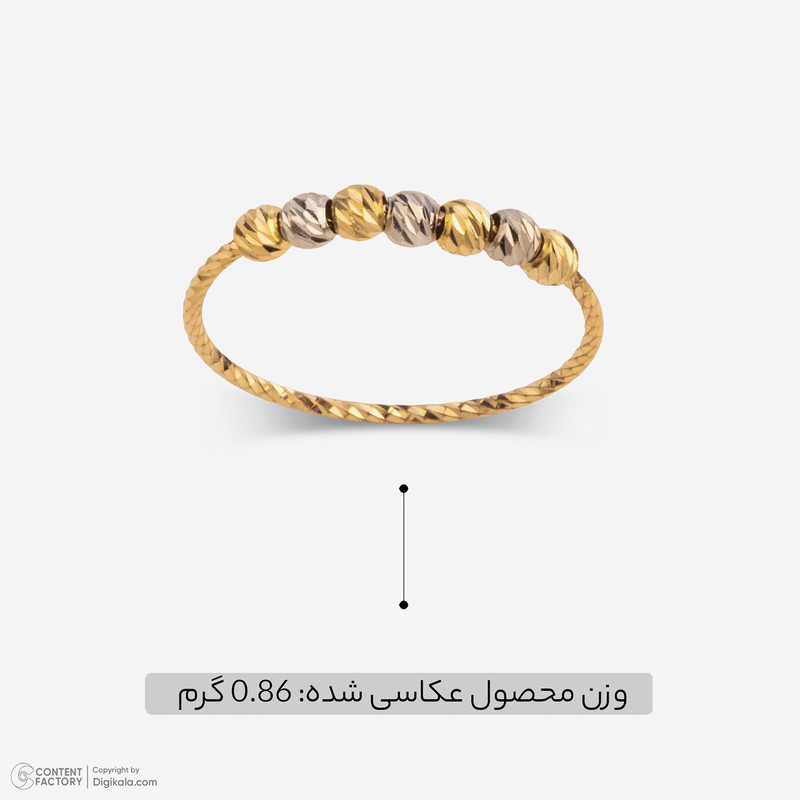 انگشتر طلا 18 عیار زنانه طلای کامک مدل البرنادو  - 8