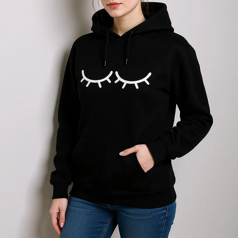 عکس شماره 3 : هودی زنانه طرح چشم کد 17099bw