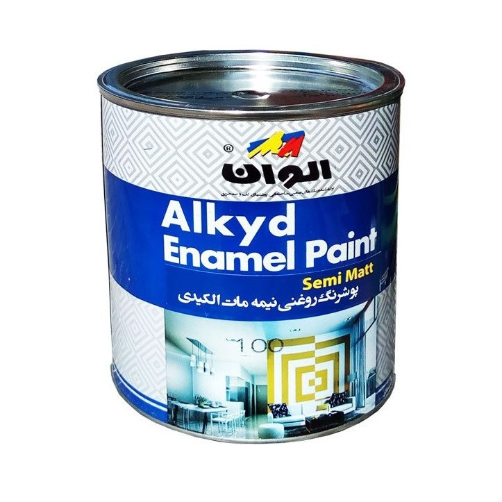 رنگ روغنی سفید نیمه مات الوان کد 100 حجم 1000 میلی لیتر رنگ روغنی سفید نیمه مات الوان کد 100 حجم 1000 میلی لیتر