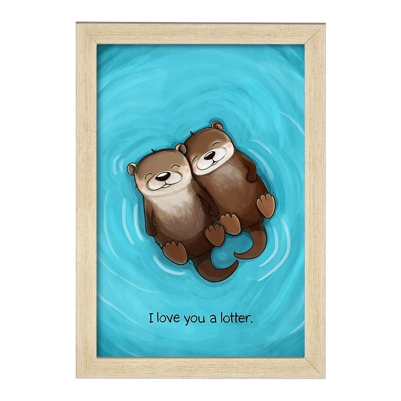 تابلو خندالو مدل سمور آبی  کد 5061