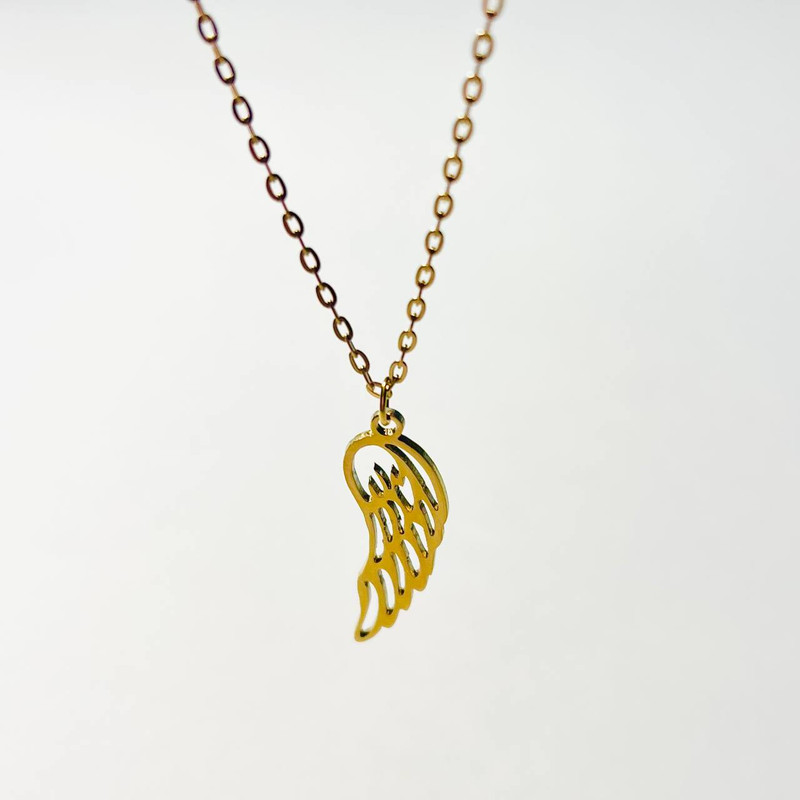 گردنبند زنانه مدل اسیتل بال فرشته تکی کد 0078