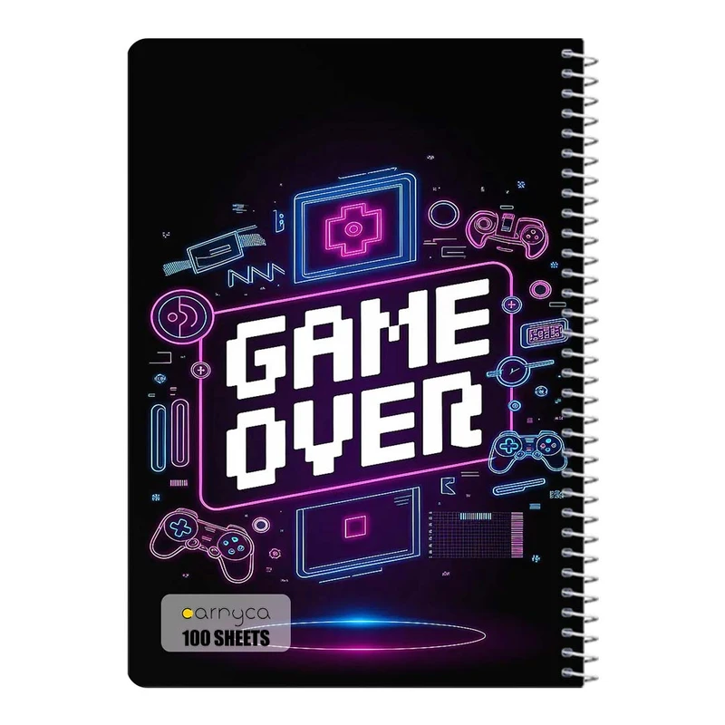 دفتر مشق 100 برگ سیمی کارنیکا طرح گیم لاور Game Lover کد 70312