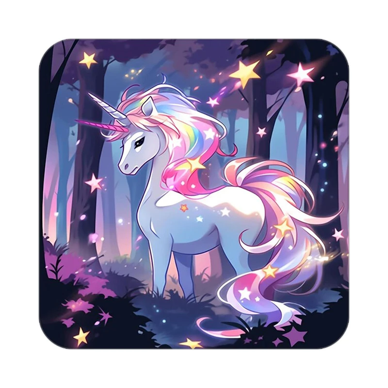 زیر لیوانی کاکتی طرح اسب تک شاخ و یونیکورن مدل mp33345