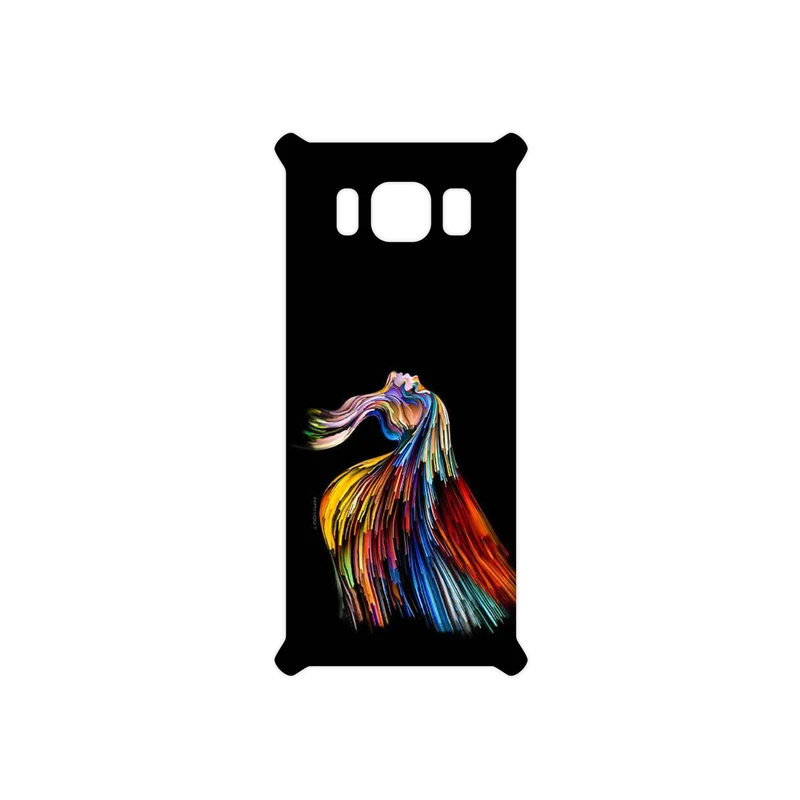 برچسب پوششی ماهوت مدل Rainbow Hair Digital Art مناسب برای گوشی موبایل سامسونگ Galaxy S8 Active