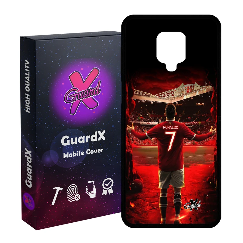 کاور گارد ایکس طرح Ronaldo مدل Glass10397 مناسب برای گوشی موبایل شیائومی Redmi Note 9S / Note 9 Pro / Note 9 Pro Max
