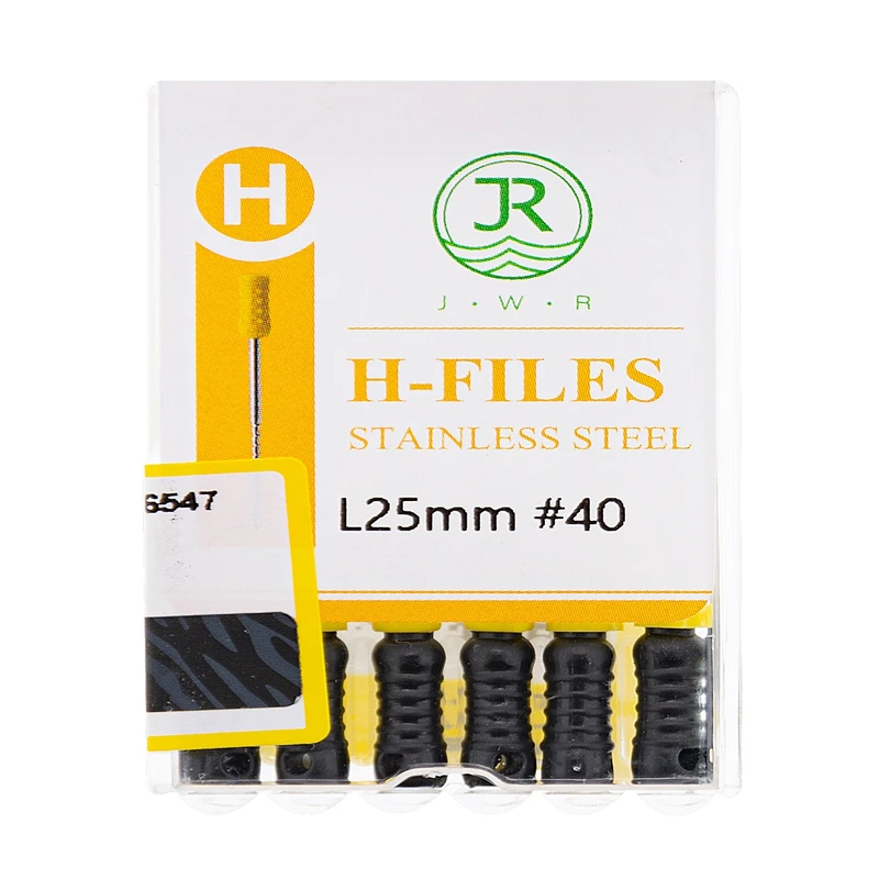 فایل دستی دندانپزشکی جی دبلیو آر مدل H سایز 40 بسته 6 عددی 