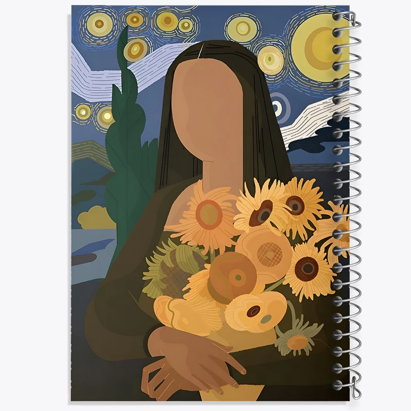 دفتر مشق 100 برگ خندالو طرح مونالیزا کد N4679